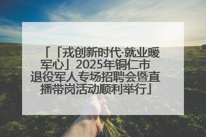 「戎创新时代·就业暖军心」2025年铜仁市退役军人专场招聘会暨直播带岗活动顺利举行
