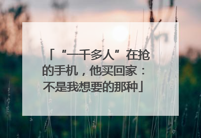 “一千多人”在抢的手机，他买回家：不是我想要的那种