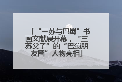 “三苏与巴蜀”书画文献展开幕，“三苏父子”的“巴蜀朋友圈”人物亮相