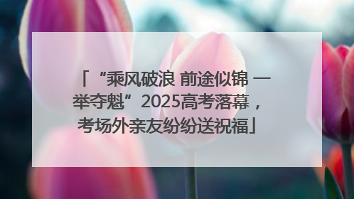 “乘风破浪 前途似锦 一举夺魁”2025高考落幕，考场外亲友纷纷送祝福
