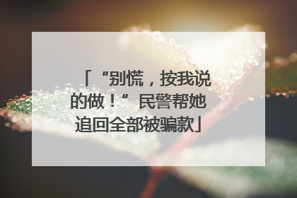 “别慌，按我说的做！”民警帮她追回全部被骗款