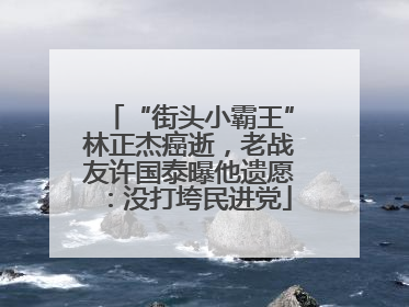 “街头小霸王”林正杰癌逝，老战友许国泰曝他遗愿：没打垮民进党