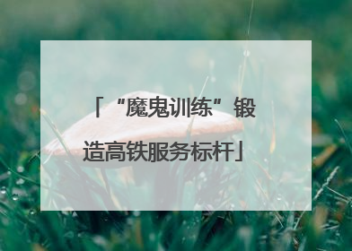 “魔鬼训练”锻造高铁服务标杆
