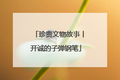 珍贵文物故事丨开诚的子弹钢笔