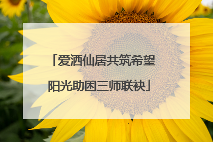 爱洒仙居共筑希望 阳光助困三师联袂