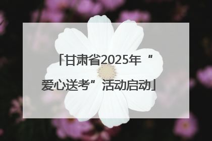 甘肃省2025年“爱心送考”活动启动