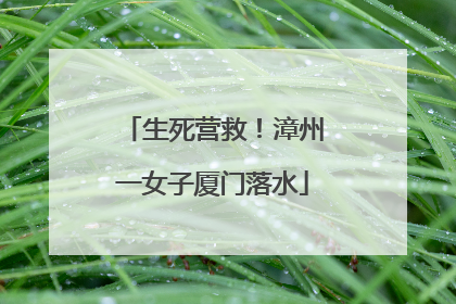 生死营救！漳州一女子厦门落水