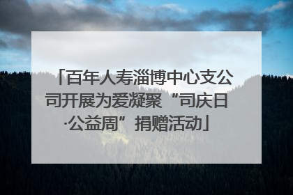 百年人寿淄博中心支公司开展为爱凝聚“司庆日·公益周”捐赠活动