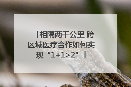 相隔两千公里 跨区域医疗合作如何实现“1+1>2”