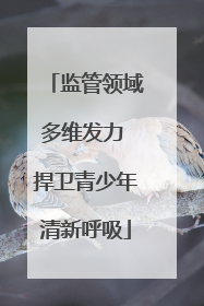 监管领域多维发力 捍卫青少年清新呼吸