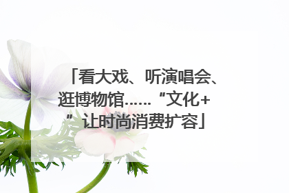 看大戏、听演唱会、逛博物馆……“文化+”让时尚消费扩容