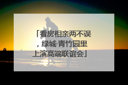 看房相亲两不误，绿城·青竹园里上演高端联谊会