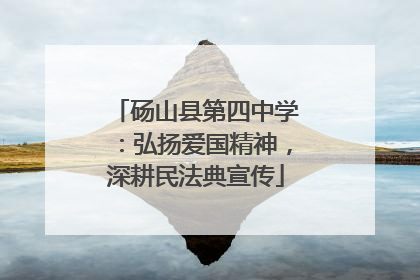 砀山县第四中学：弘扬爱国精神，深耕民法典宣传