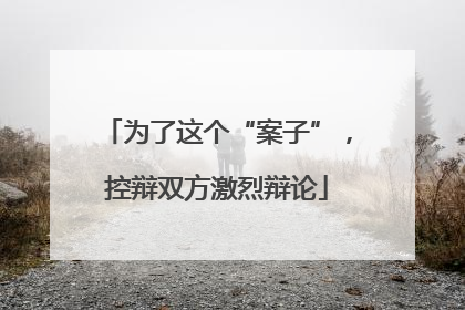 为了这个“案子”，控辩双方激烈辩论