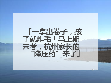 一拿出卷子，孩子就炸毛！马上期末考，杭州家长的“降压药”来了