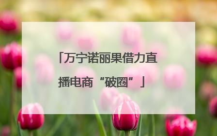 万宁诺丽果借力直播电商“破圈”