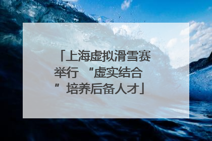 上海虚拟滑雪赛举行 “虚实结合”培养后备人才