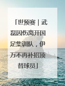 世预赛｜武磊因伤离开国足集训队，伊万不再补招顶替球员