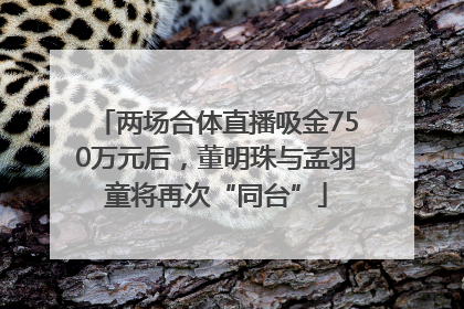 两场合体直播吸金750万元后，董明珠与孟羽童将再次“同台”