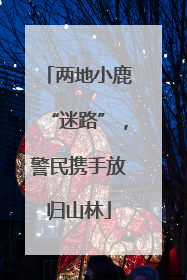 两地小鹿“迷路”，警民携手放归山林