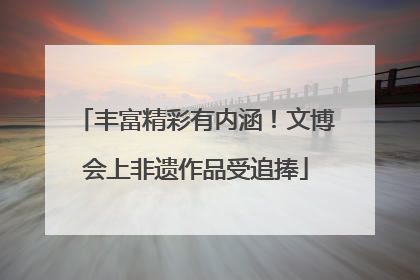 丰富精彩有内涵！文博会上非遗作品受追捧