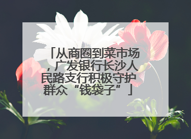 从商圈到菜市场，广发银行长沙人民路支行积极守护群众“钱袋子”