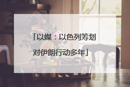 以媒：以色列筹划对伊朗行动多年