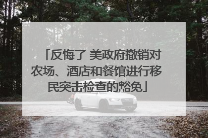 反悔了 美政府撤销对农场、酒店和餐馆进行移民突击检查的豁免