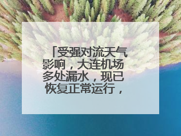 受强对流天气影响，大连机场多处漏水，现已恢复正常运行，气象台回应
