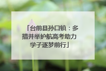 台前县孙口镇：多措并举护航高考助力学子逐梦前行