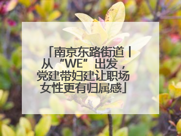 南京东路街道丨从“WE”出发，党建带妇建让职场女性更有归属感