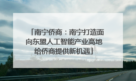 南宁侨商：南宁打造面向东盟人工智能产业高地给侨商提供新机遇