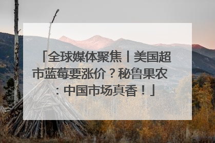 全球媒体聚焦丨美国超市蓝莓要涨价？秘鲁果农：中国市场真香！