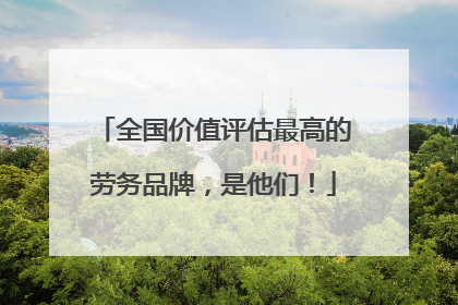 全国价值评估最高的劳务品牌，是他们！