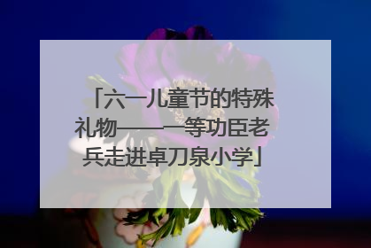 六一儿童节的特殊礼物——一等功臣老兵走进卓刀泉小学