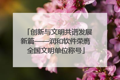 创新与文明共谱发展新篇——润和软件荣膺全国文明单位称号