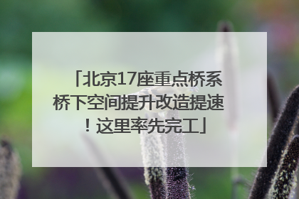 北京17座重点桥系桥下空间提升改造提速！这里率先完工