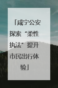 咸宁公安探索“柔性执法”提升市民出行体验