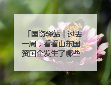 国资驿站｜过去一周，看看山东国资国企发生了哪些新鲜事儿