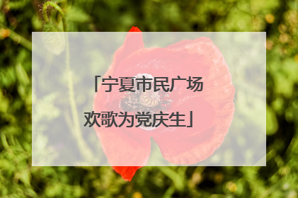 宁夏市民广场欢歌为党庆生
