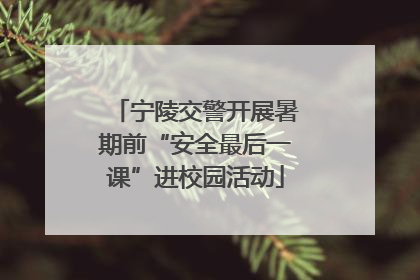 宁陵交警开展暑期前“安全最后一课”进校园活动