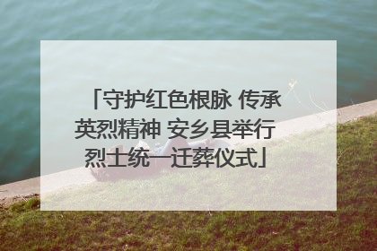 守护红色根脉 传承英烈精神 安乡县举行烈士统一迁葬仪式