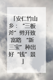 安仁竹山乡：“三板斧”劈开致富路 “新三宝”种出好“钱”景