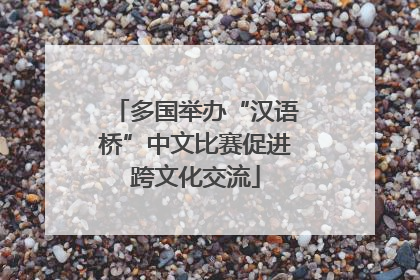 多国举办“汉语桥”中文比赛促进跨文化交流