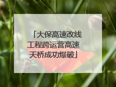 大保高速改线工程跨运营高速天桥成功爆破