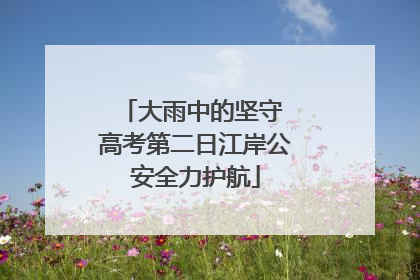 大雨中的坚守 高考第二日江岸公安全力护航