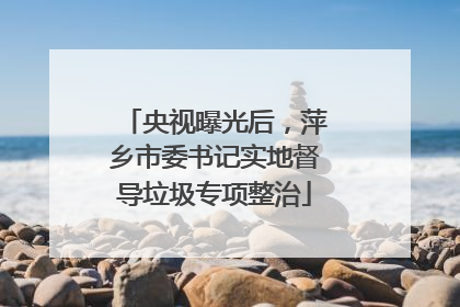 央视曝光后，萍乡市委书记实地督导垃圾专项整治