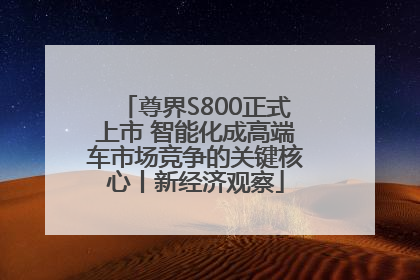 尊界S800正式上市 智能化成高端车市场竞争的关键核心丨新经济观察