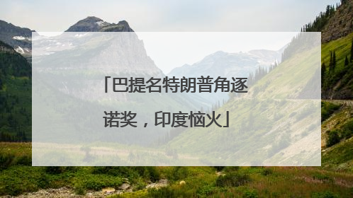 巴提名特朗普角逐诺奖，印度恼火
