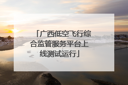 广西低空飞行综合监管服务平台上线测试运行